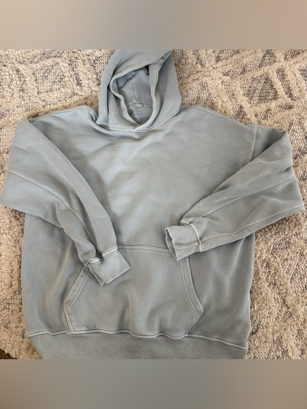 Blue Abercrombie popover oversized hoodie